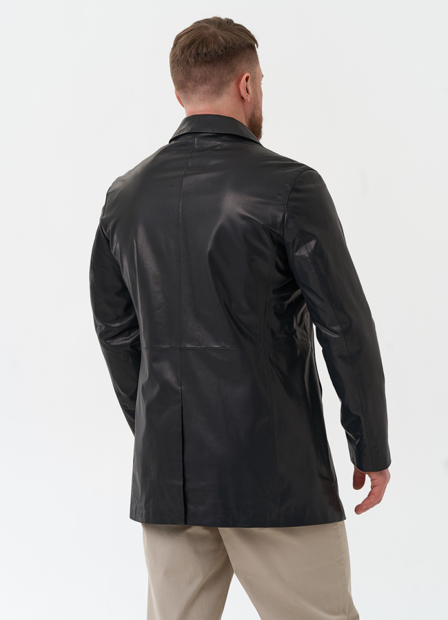 фото Мужской пиджак из натуральной кожи модель № 30060 фото Мужской пиджак из натуральной кожи модель № 30060