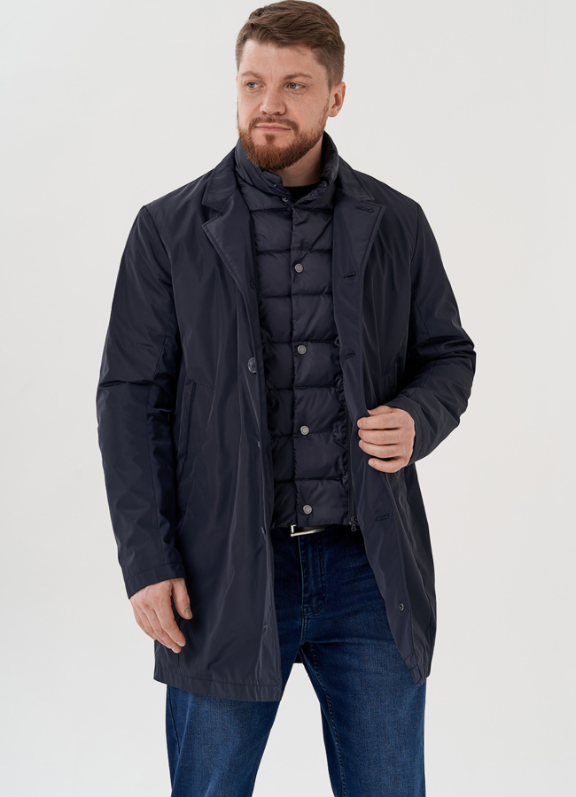 Мужская куртка синего цвета  модель № 23942 универмаг малина