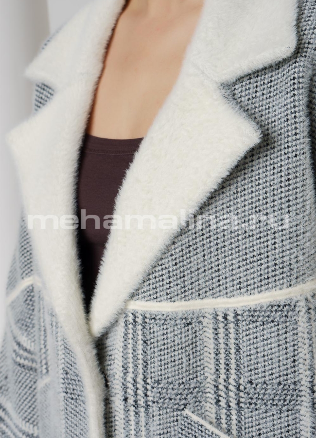 Пальто из микроворса модель № C-651 в рассрочку