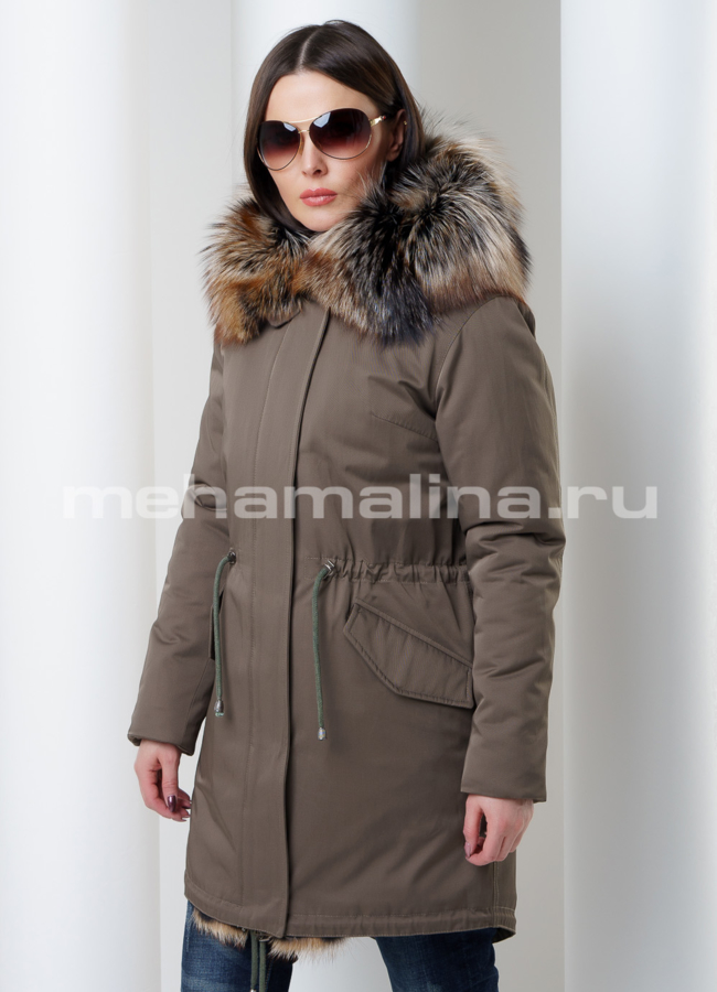 Парка с капюшоном модель № П-141 в кредит