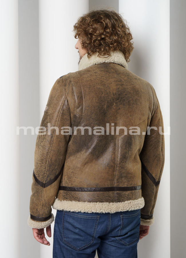 Дубленка пилот мужская  модель № DM-129 универмаг малина
