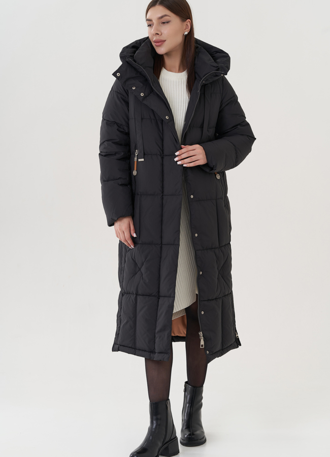 Женский пуховик с капюшоном  модель № 25448 в кредит