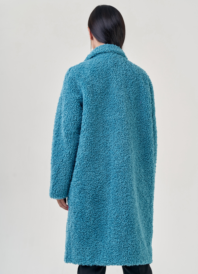 Женское пальто из искусственного меха  модель № 23238 универмаг малина