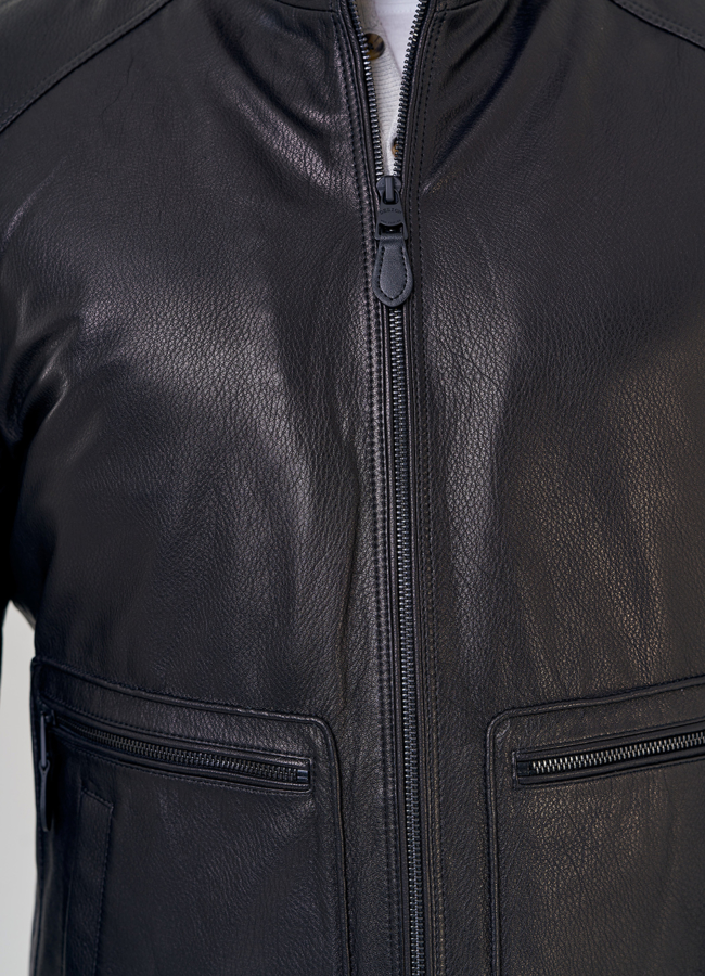 Мужская кожаная куртка  модель № 23145, 80586 универмаг малина