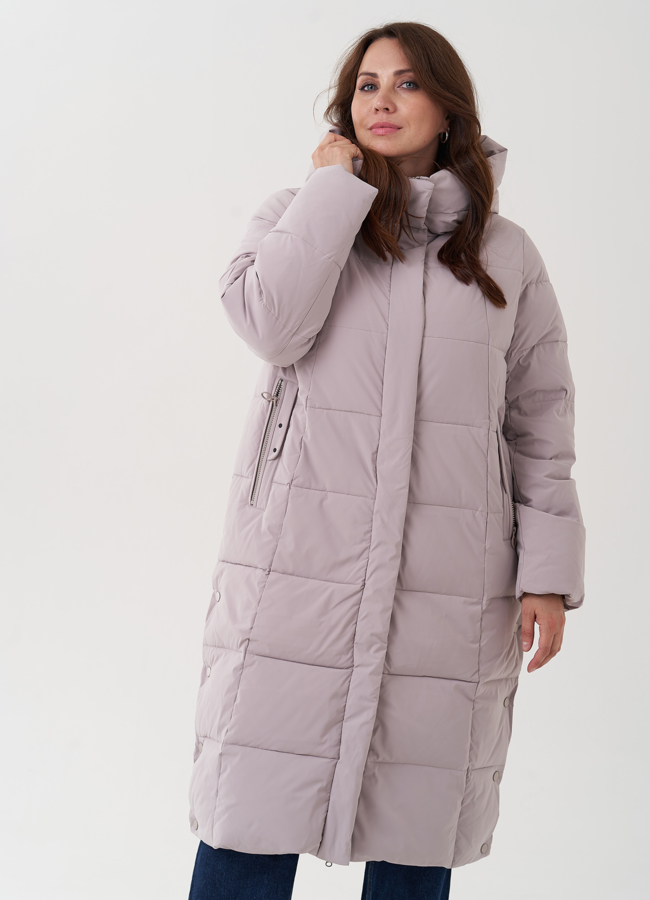 Женский пуховик с капюшоном  модель № 25712 в кредит