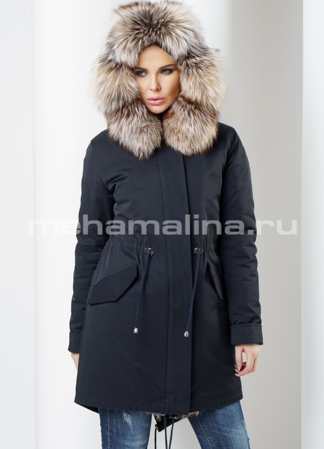 Меховая парка модель № П-165 универмаг малина