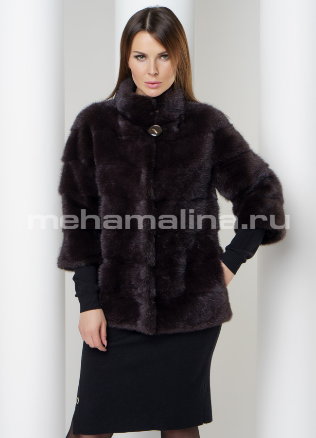 Укороченная шуба модель № S-589 в рассрочку
