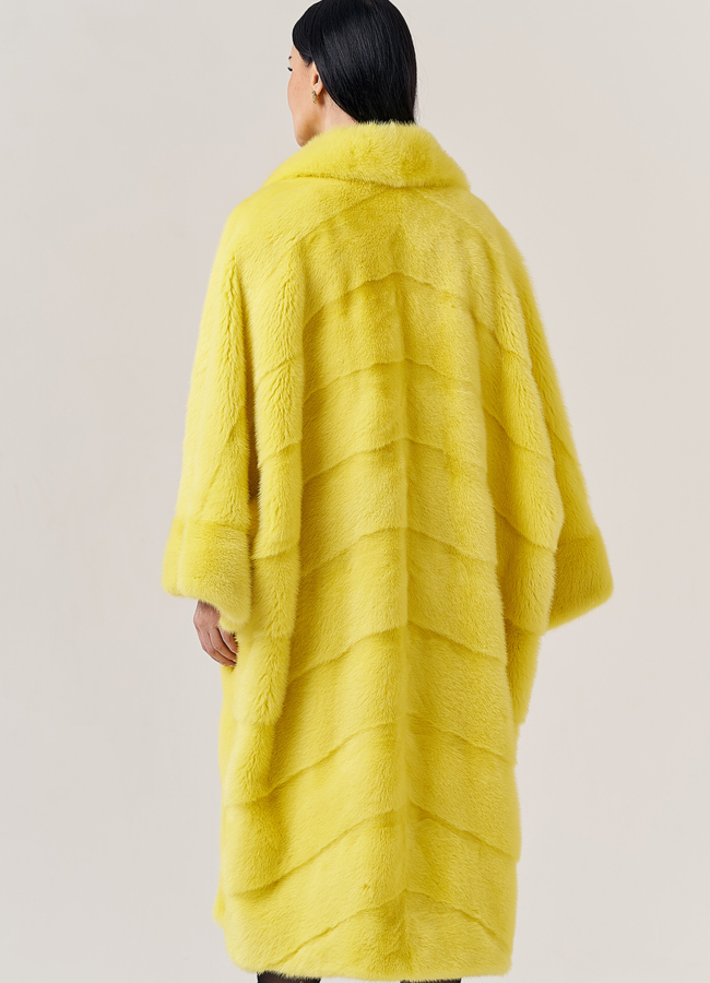 Женская норковая шуба с английским воротником  модель № 23817 в кредит