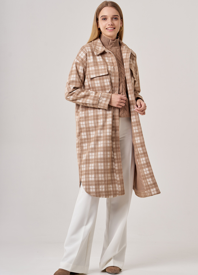 Женское полупальто-рубашка модель № 02 в рассрочку