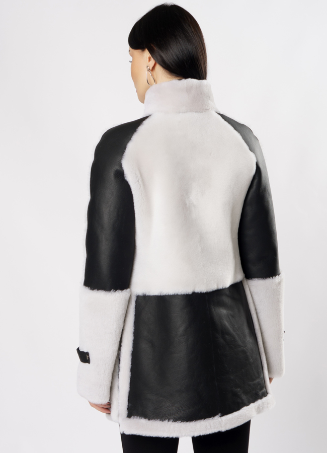 Дубленка пилот из натуральной кожи  модель № 3634 универмаг малина