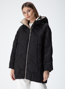 Женский пуховик с капюшоном 