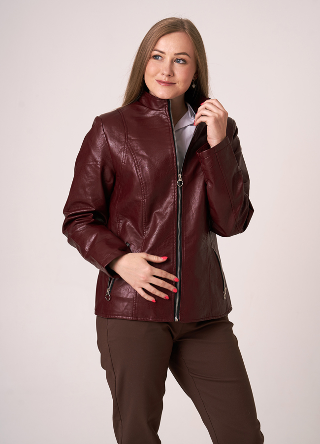 Женская куртка в бордовом цвете модель № 212-1 универмаг малина