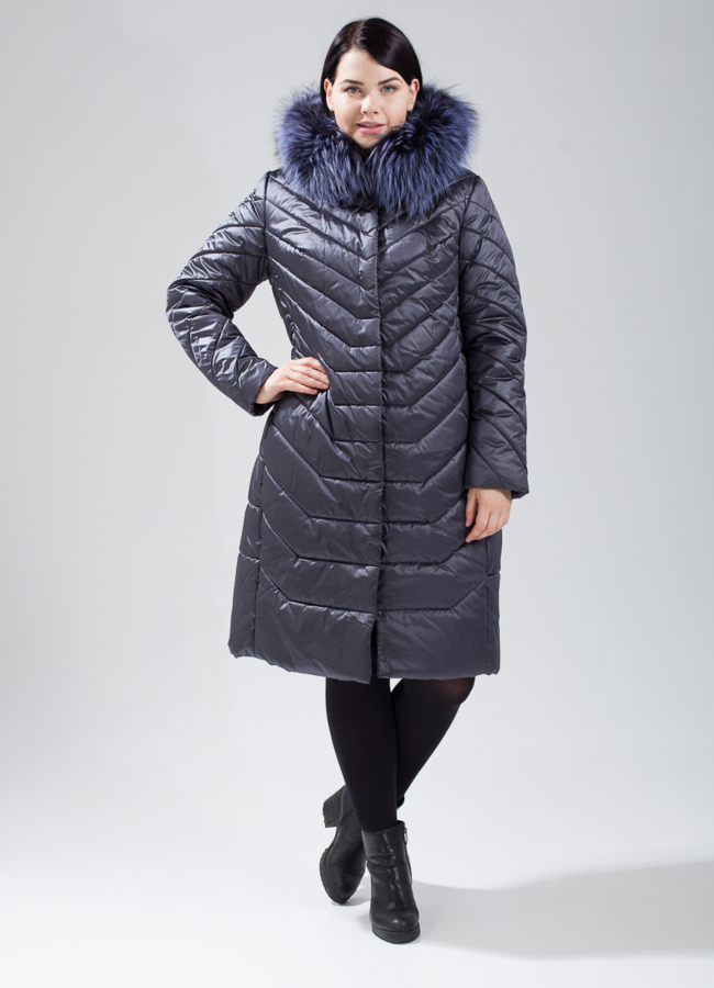 Пуховик женский  модель № П-356 универмаг малина