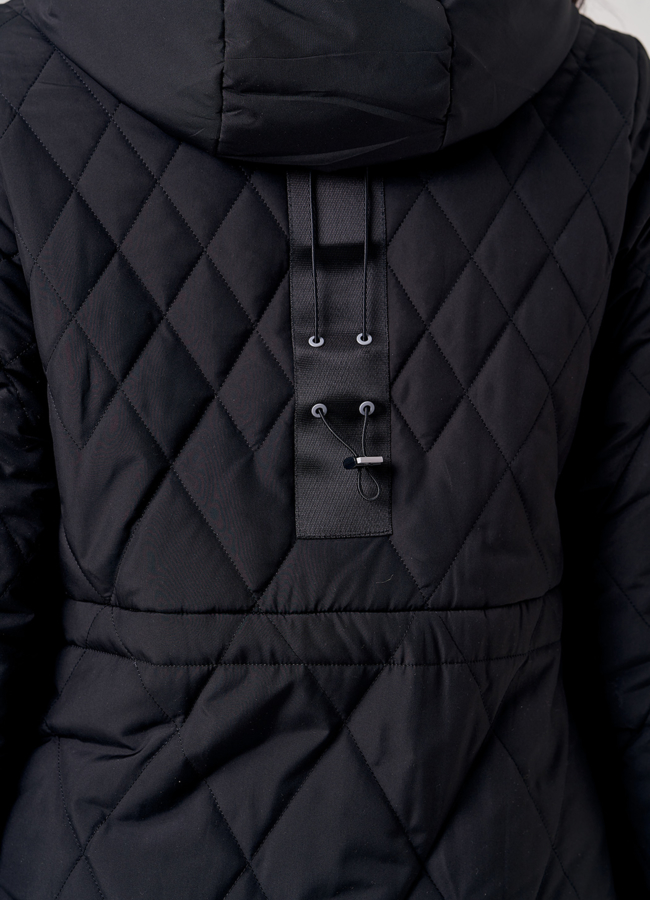 Полупальто женское черного цвета модель № 20602 универмаг малина