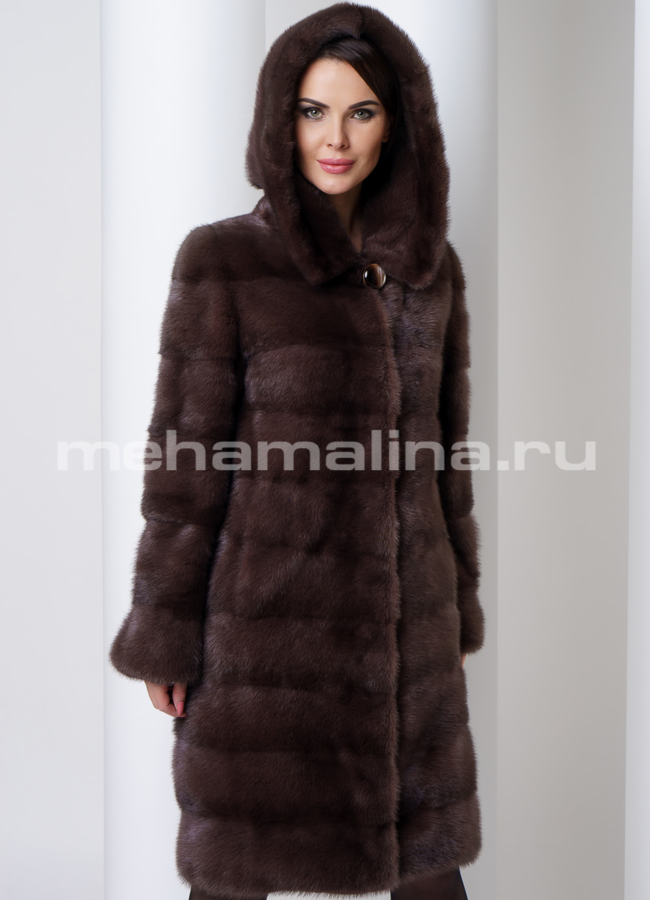 Шуба из норки модель № S-554 универмаг малина