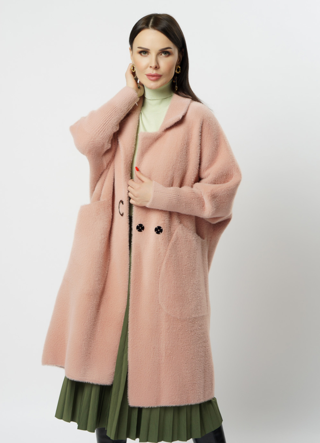 Женский кардиган в цвете пудра модель № 20517 универмаг малина