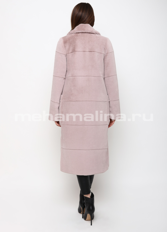 Эко шуба бежевого цвета модель № 751 универмаг малина