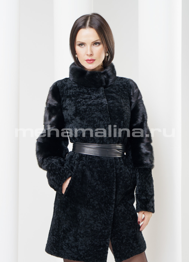 Шуба астраган с норкой модель № S-318 в кредит