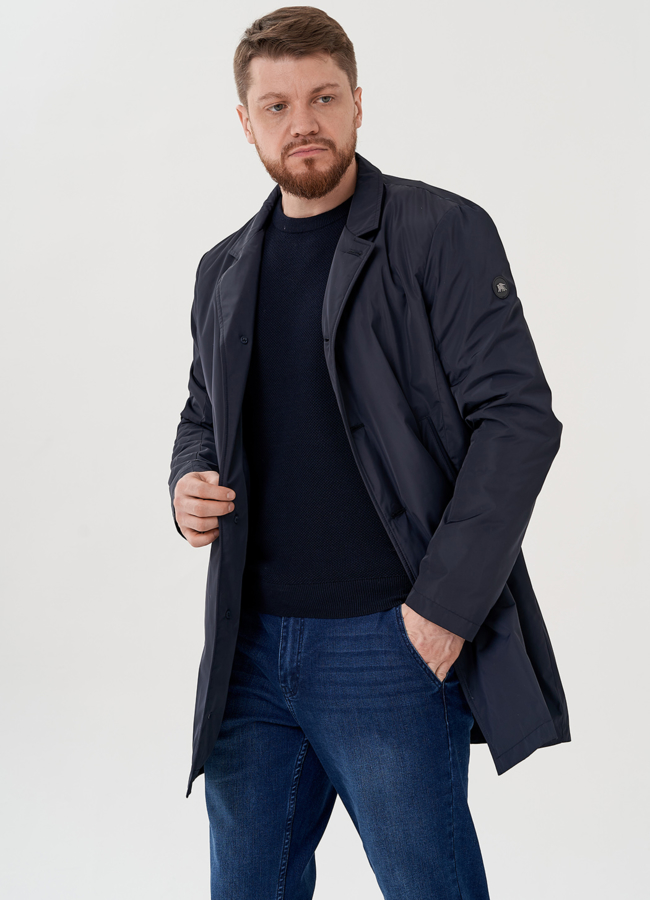 Мужская куртка синего цвета  модель № 23942 универмаг малина