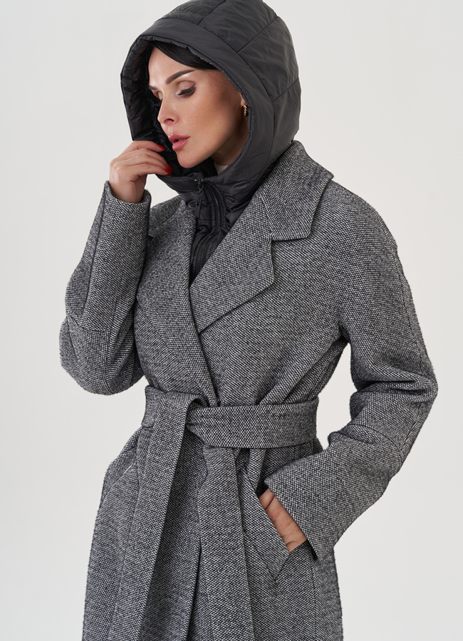  Женское ворсовое пальто  модель № 82088 универмаг малина