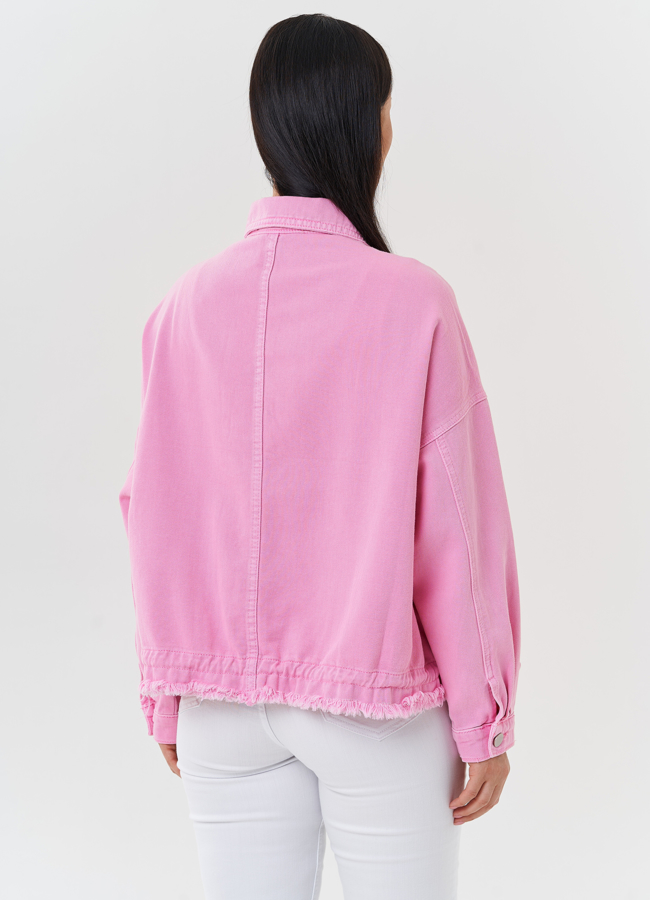 Укороченная джинсовая куртка модель № 27527 универмаг малина