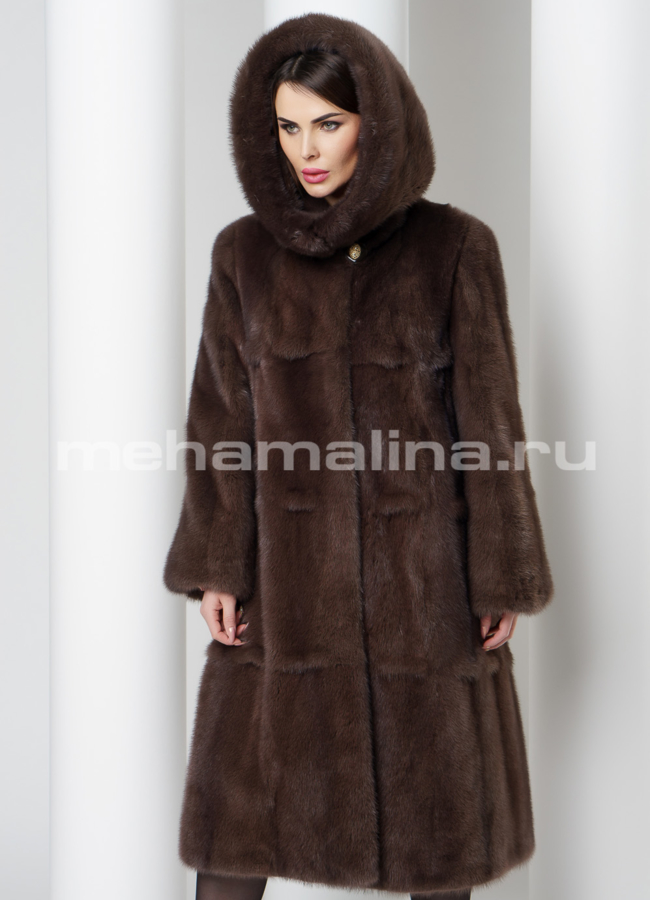 Норковая шуба модель № S-568/1 универмаг малина