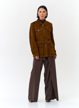 Куртка - сафари женская из натуральной замши