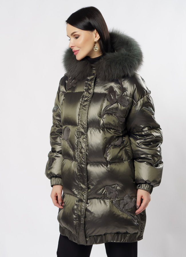 Пуховик Florence Mode с капюшоном модель № 19B-12 в кредит