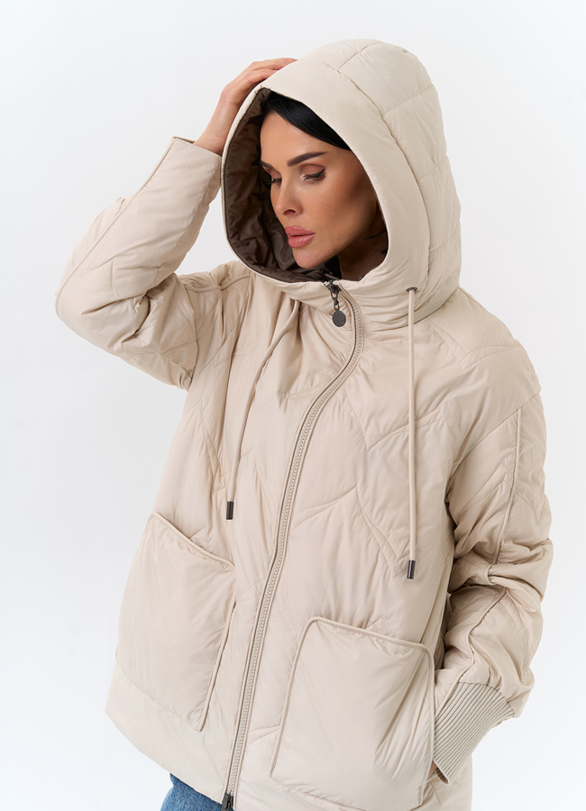 Женская куртка с капюшоном  модель № 32508 универмаг малина