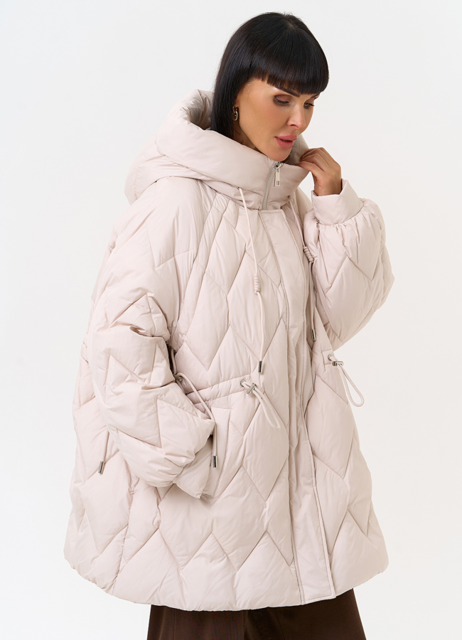 Женский светлый пуховик с капюшоном модель № 31520 в кредит Женский светлый пуховик с капюшоном модель № 31520 в кредит