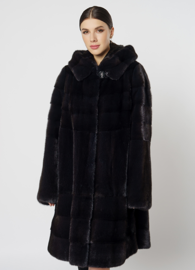 Шуба из скандинавской норки модель № S-517 универмаг малина