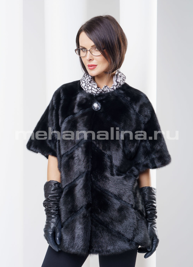 фото Норка комбинированная с текстилем модель № S-271