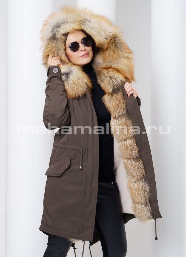 Парка на меху Malina siberian wear модель № П-100 универмаг малина