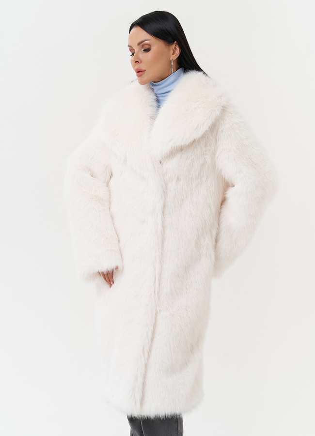 Женская шуба из эко меха модель № 28688 в рассрочку