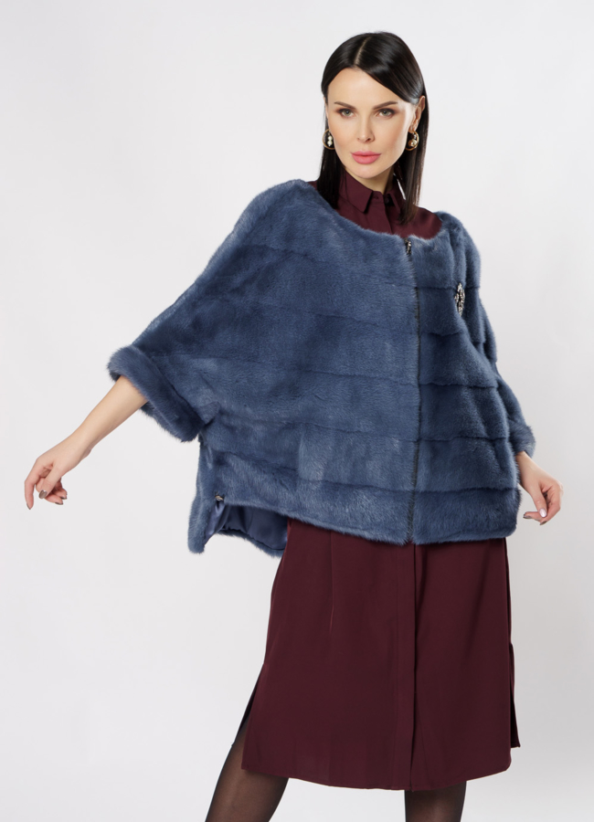 Куртка из норки трансформер модель № S-870 универмаг малина