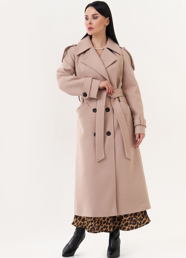 фото Двубортное пальто модель № 26811