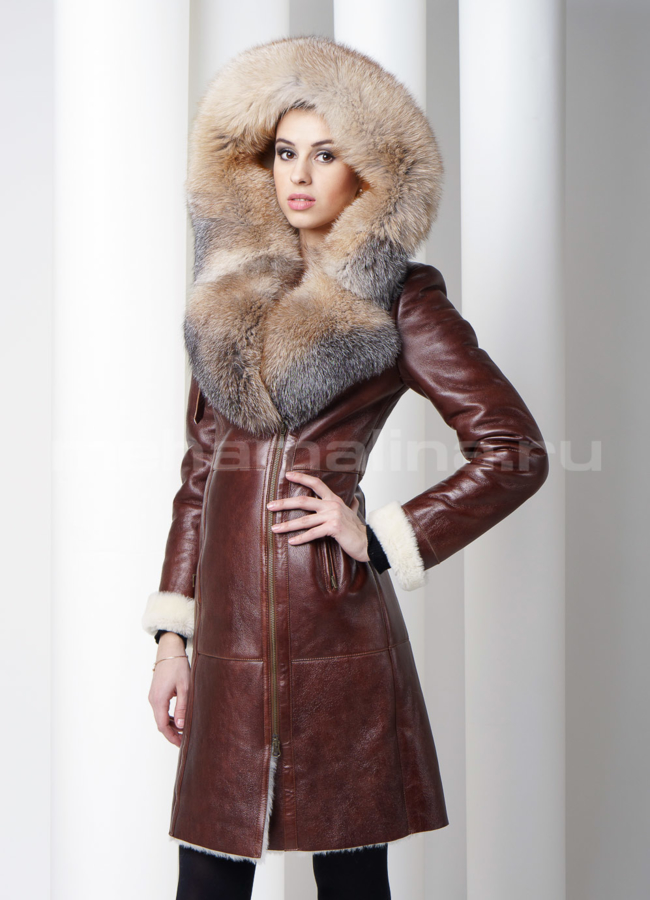 фото Дубленка натуральная с покрытием модель № D-101