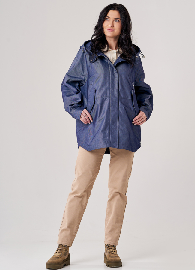 Ветровка женская синего цвета модель № T4F W9638 в кредит