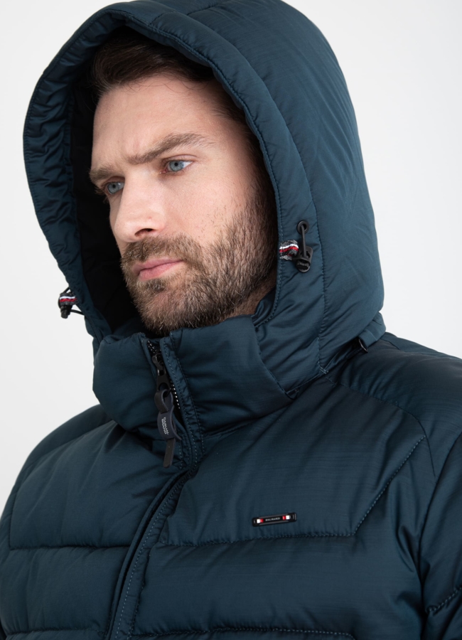 Мужской пуховик с капюшоном  модель № 25903 универмаг малина