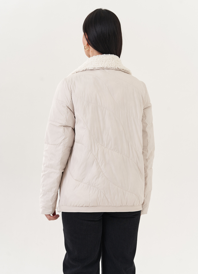 Куртка с отделкой эко мехом модель № 26870 универмаг малина