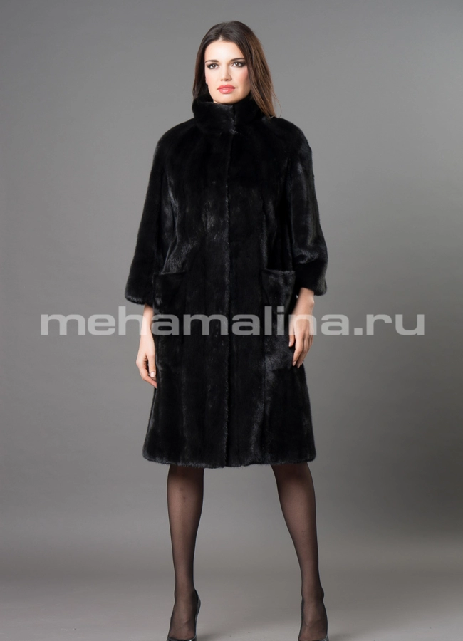 Норковая шуба  модель № S-665 универмаг малина