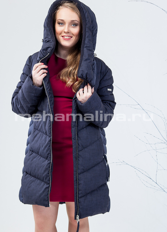 Женский зимний пуховик модель № П-201 универмаг малина