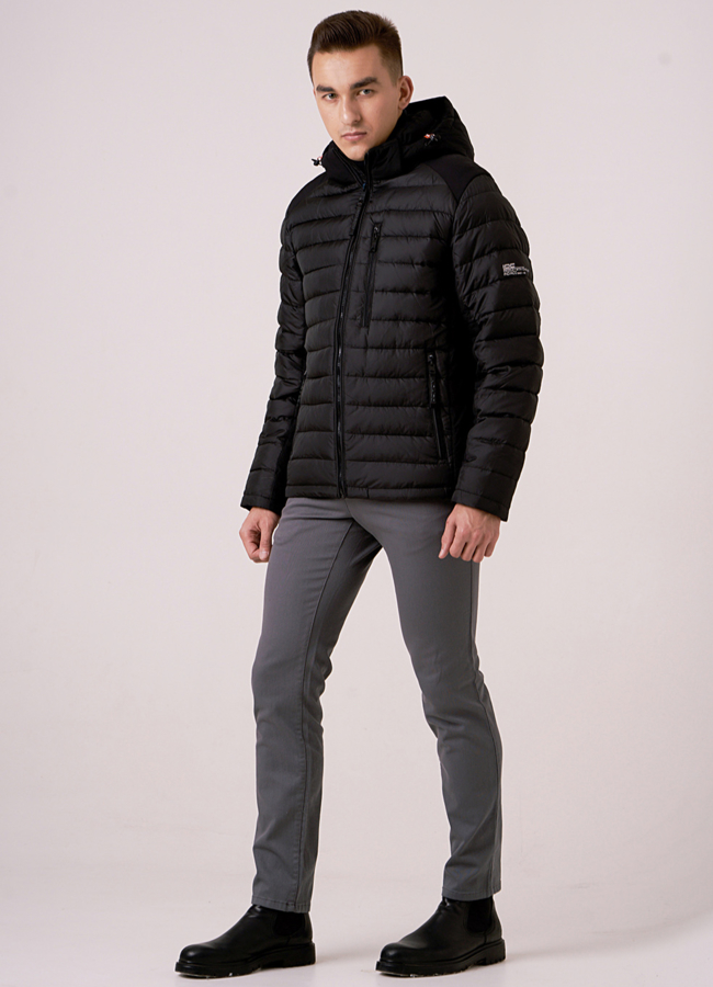 фото Черная куртка с климат-контролем на молнии модель № 775