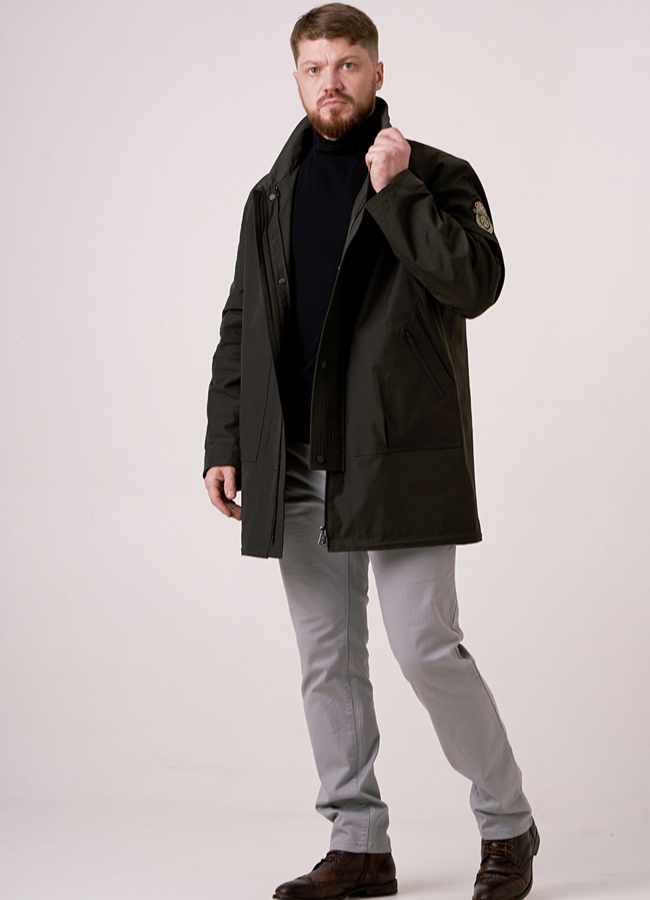 Мужская парка на волке модель № 386 универмаг малина