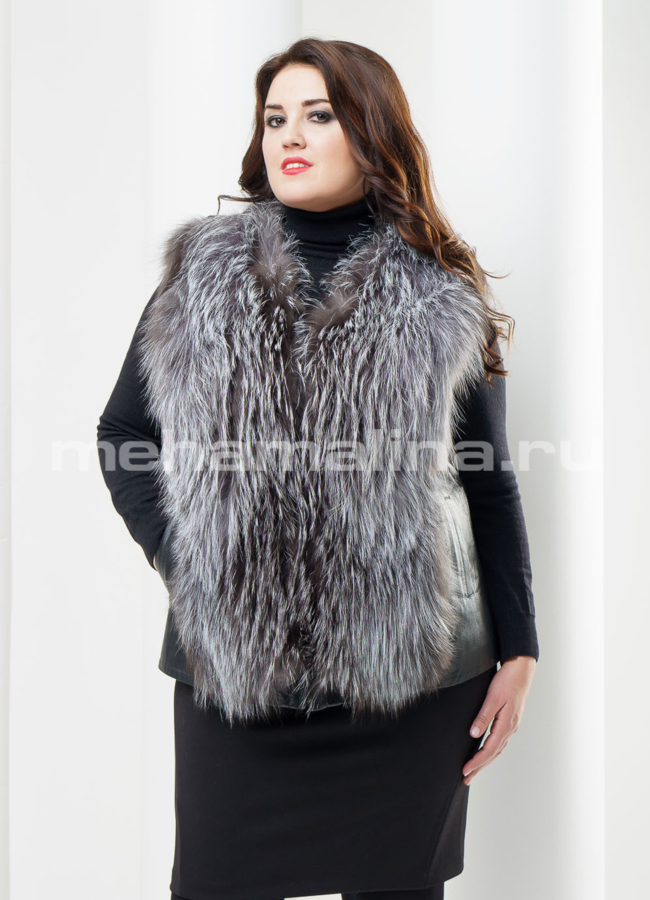 Жилет с чернобуркой модель № M-95 в кредит