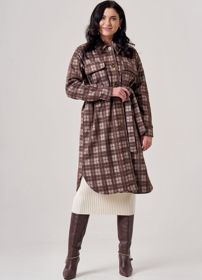 Женское полупальто-рубашка модель № 02 в рассрочку