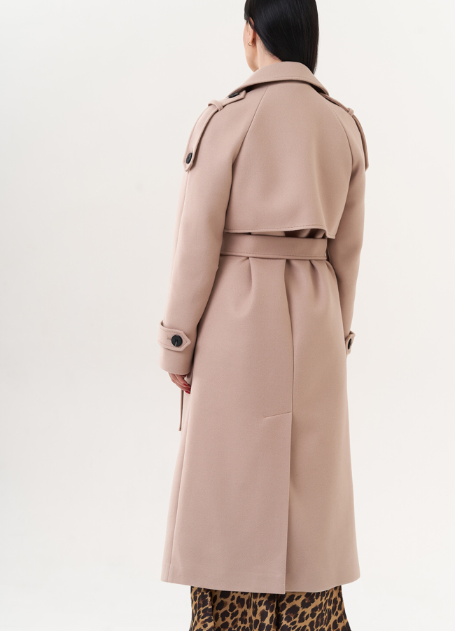 Двубортное пальто модель № 26811 универмаг малина