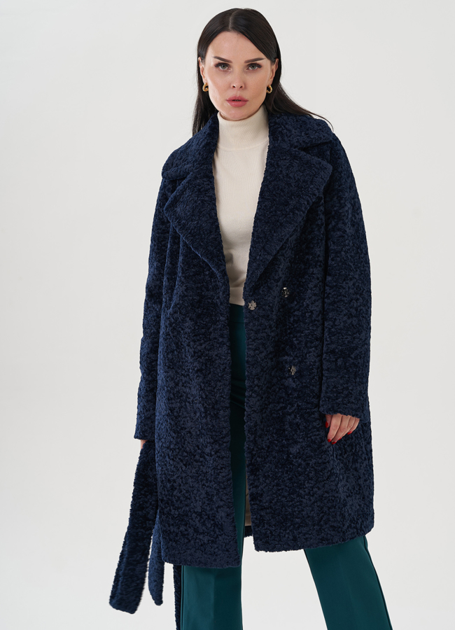 Полупальто женское с английским воротником модель № 24606 в рассрочку