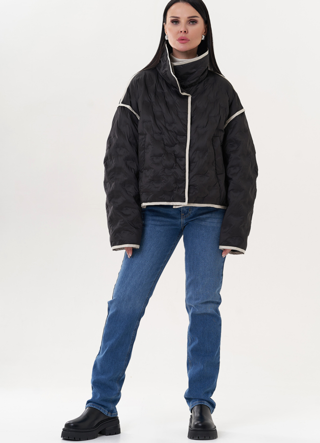 Женская куртка оверсайз на пуху модель № 26665 в рассрочку