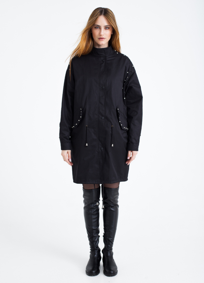 фото Плащ со стойкой модель № 18136